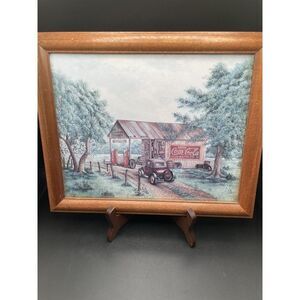 Rare 1993 Print‎ by Lamb Shannon " Martin's Garage" Coca Cola sign Model T